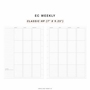 Weekly Planner Erin Condren Inserts Undated Printable Happy - Etsy