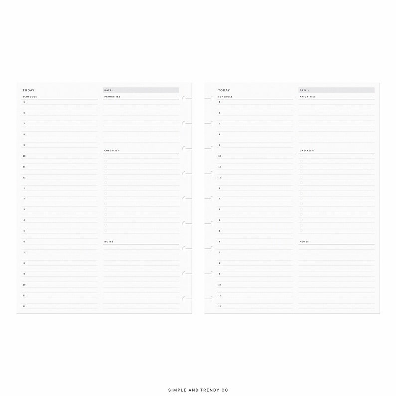 Daily Planner Printable Happy Planner Classic Daily Planners - Etsy