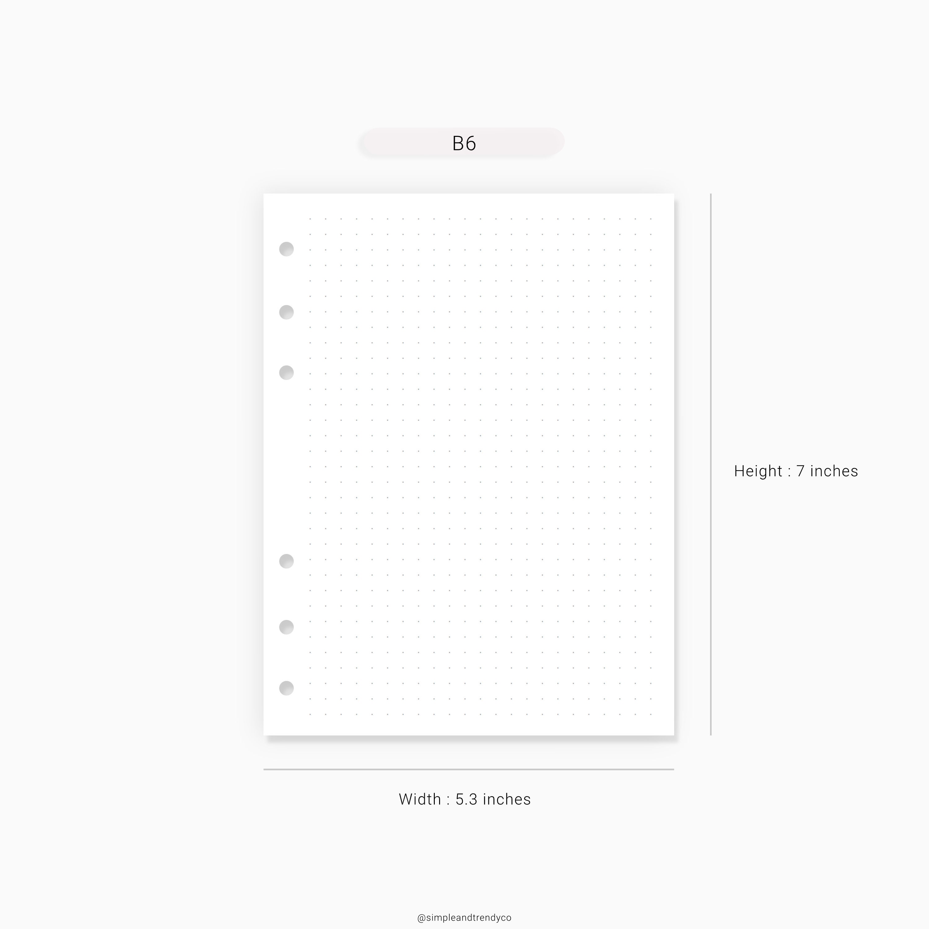 B6 Rings Dot Grid Lined Paper B6 Inserts B6 Size Printable Etsy b6-rings-dot-grid-lined-paper-b6-inserts-b6-size-printable-etsy
