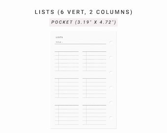 List Tracker Pocket size, Grocery List Shopping List, Wish List Bucket List, List Insert List Making, Gift To Buy List, To Do List