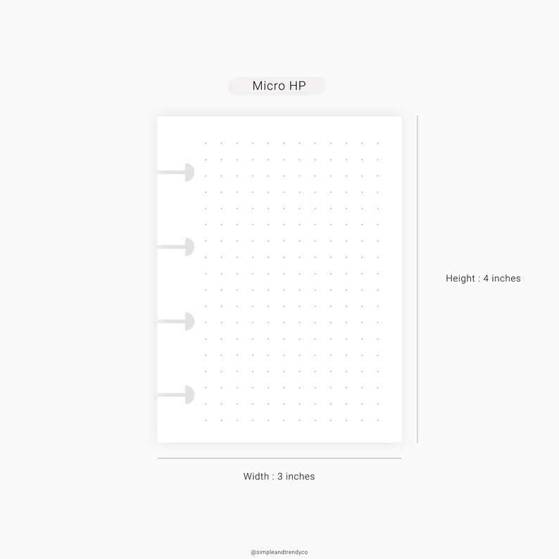 Micro Happy Planner Inserts Dot Grid Lined Paper Printable | Etsy