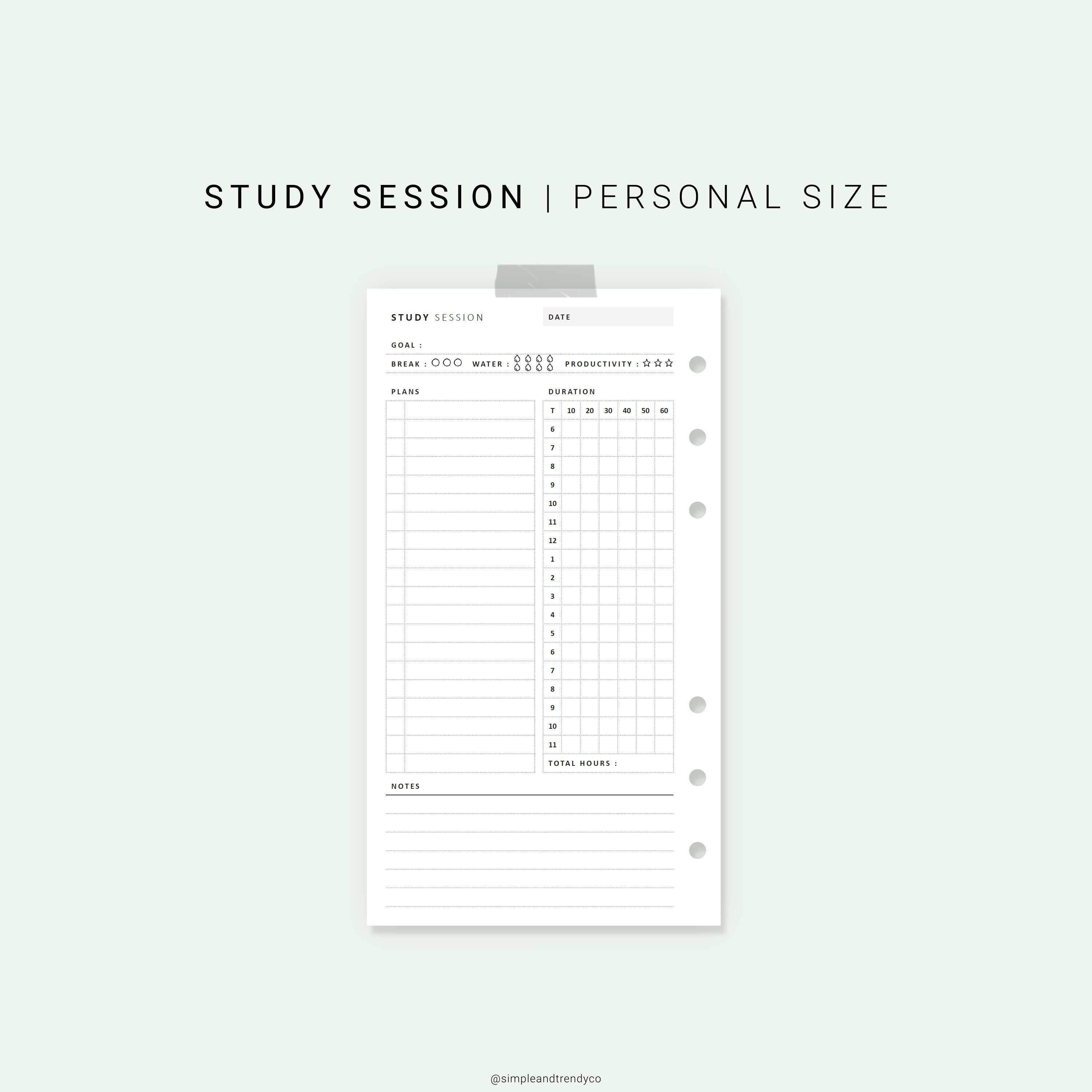 Studie Planer Student Planer Druckbare Personliche Planer Etsy