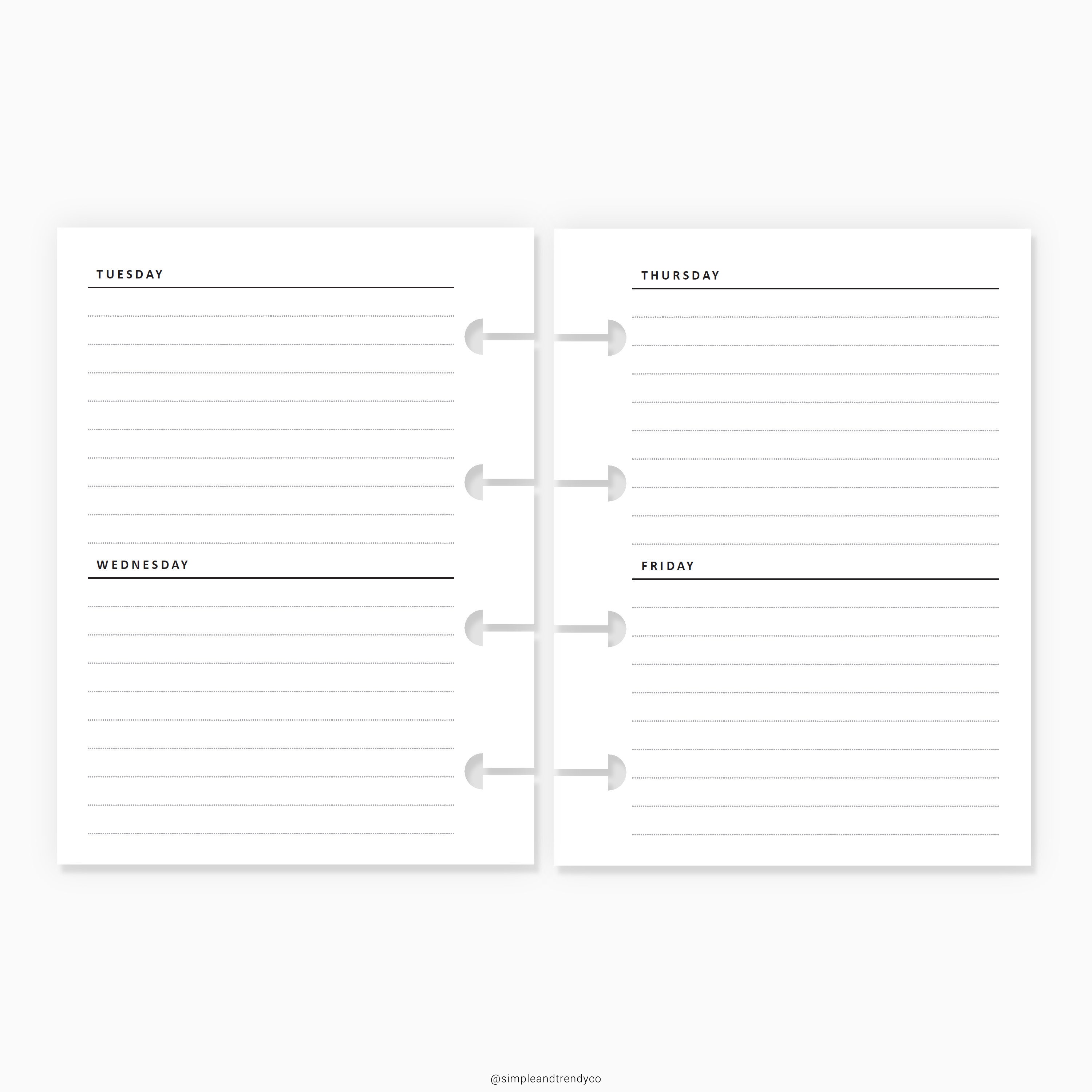 Undated Weekly Planner Printable Micro Happy Planner Weekly | Etsy