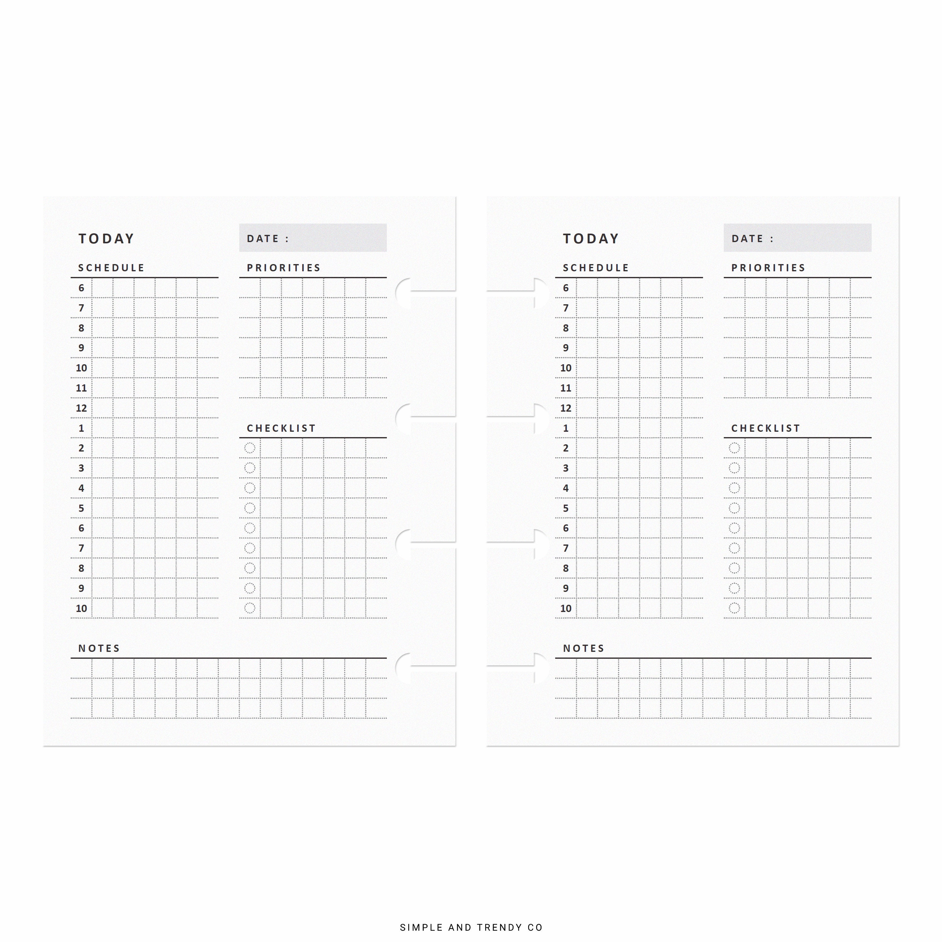 Daily Planner Printable Micro Happy Planner Daily Planners - Etsy