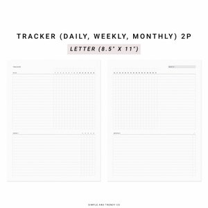 Cleaning Schedule US Letter size, Cleaning List Printable Planner, Daily Weekly Monthly House Cleaning Tracker Checklist Template