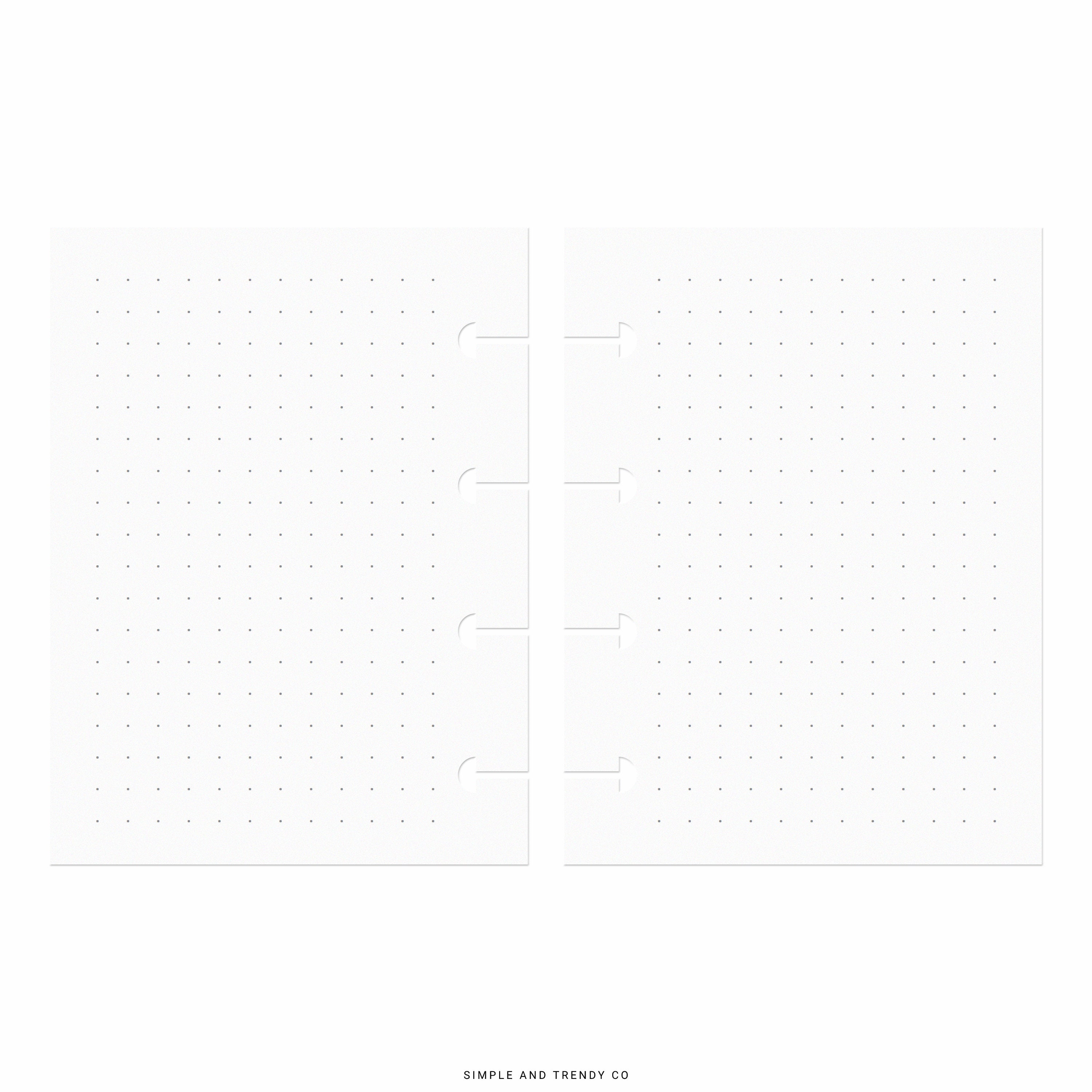 Micro Happy Planner Inserts Dot Grid Lined Paper Printable - Etsy