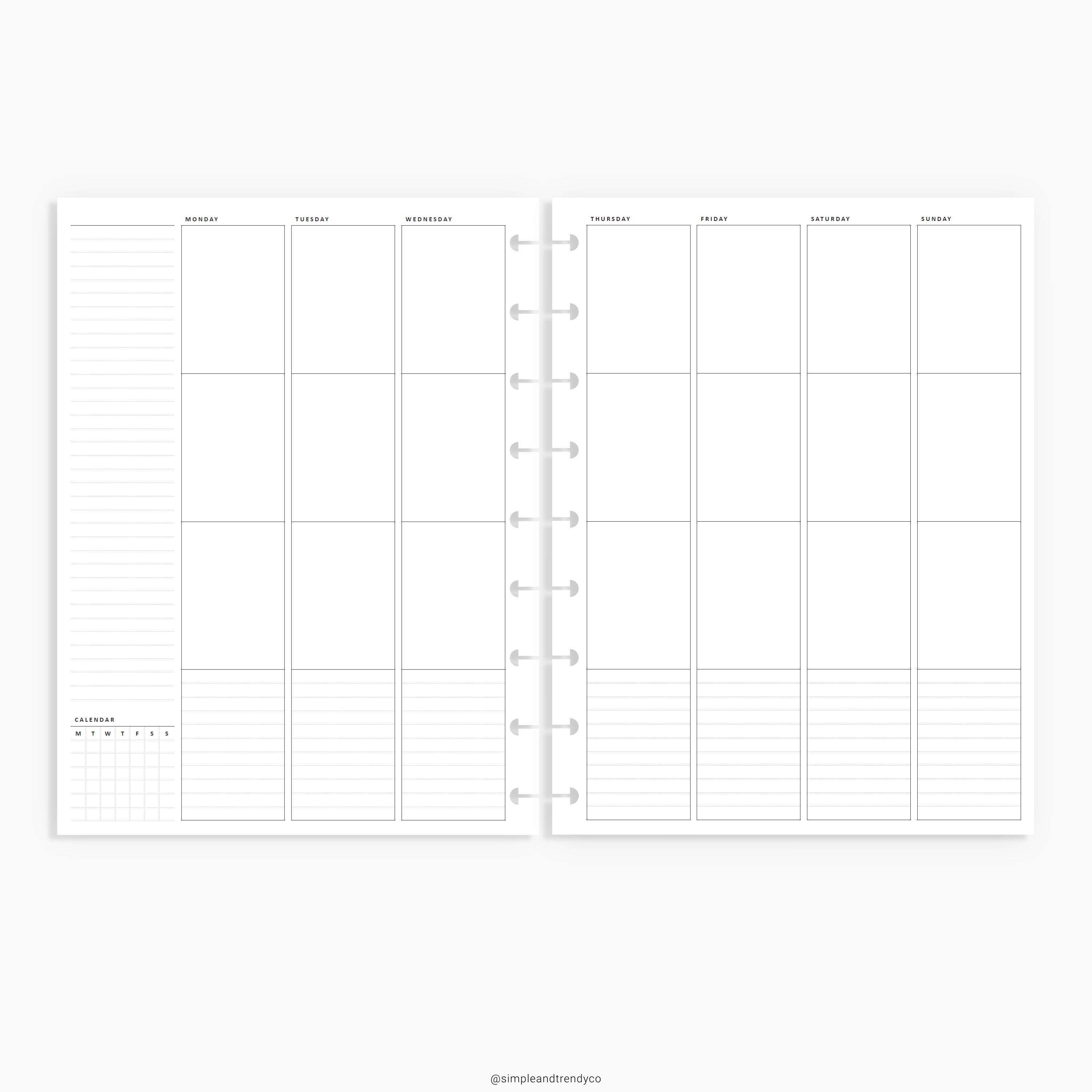 Weekly Planner Erin Condren Inserts Undated Printable Happy | Etsy