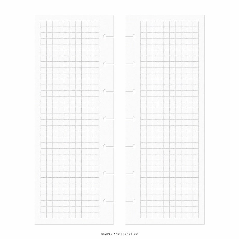 Skinny Mini Happy Planner Inserts Dot Grid Lined Paper - Etsy