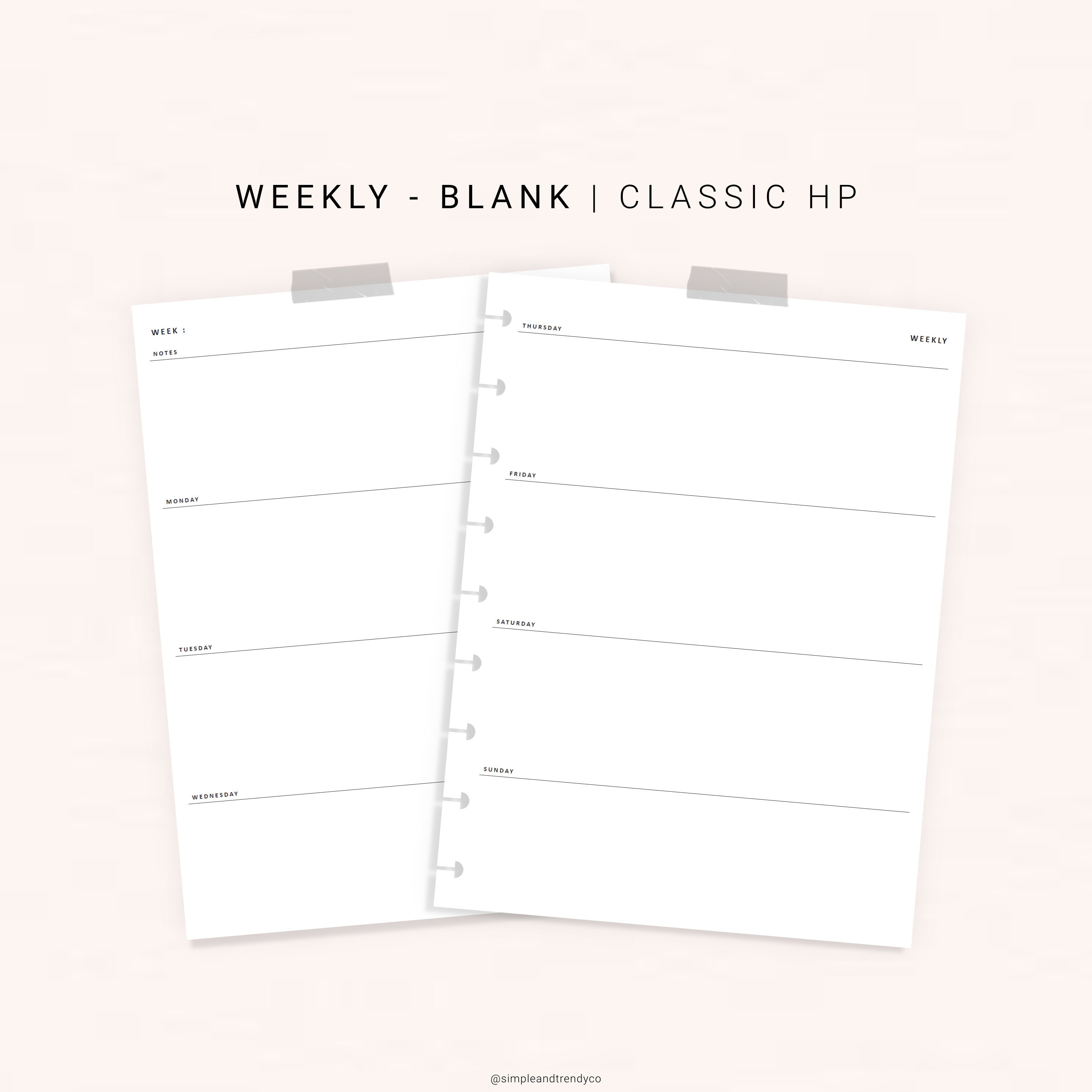 Weekly Planner Printable Happy Planner ClassicWeekly Schedule | Etsy