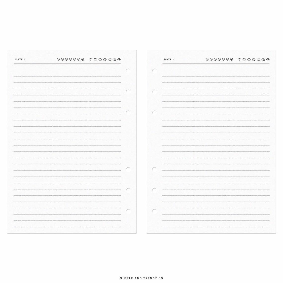 Printable Diary Pages Travel Journal A6 Inserts Writing - Etsy