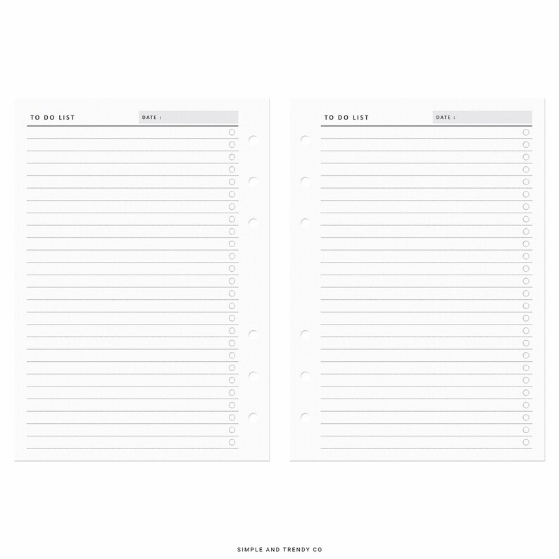 Printable to Do List Daily to Do List A6 Inserts to Do - Etsy