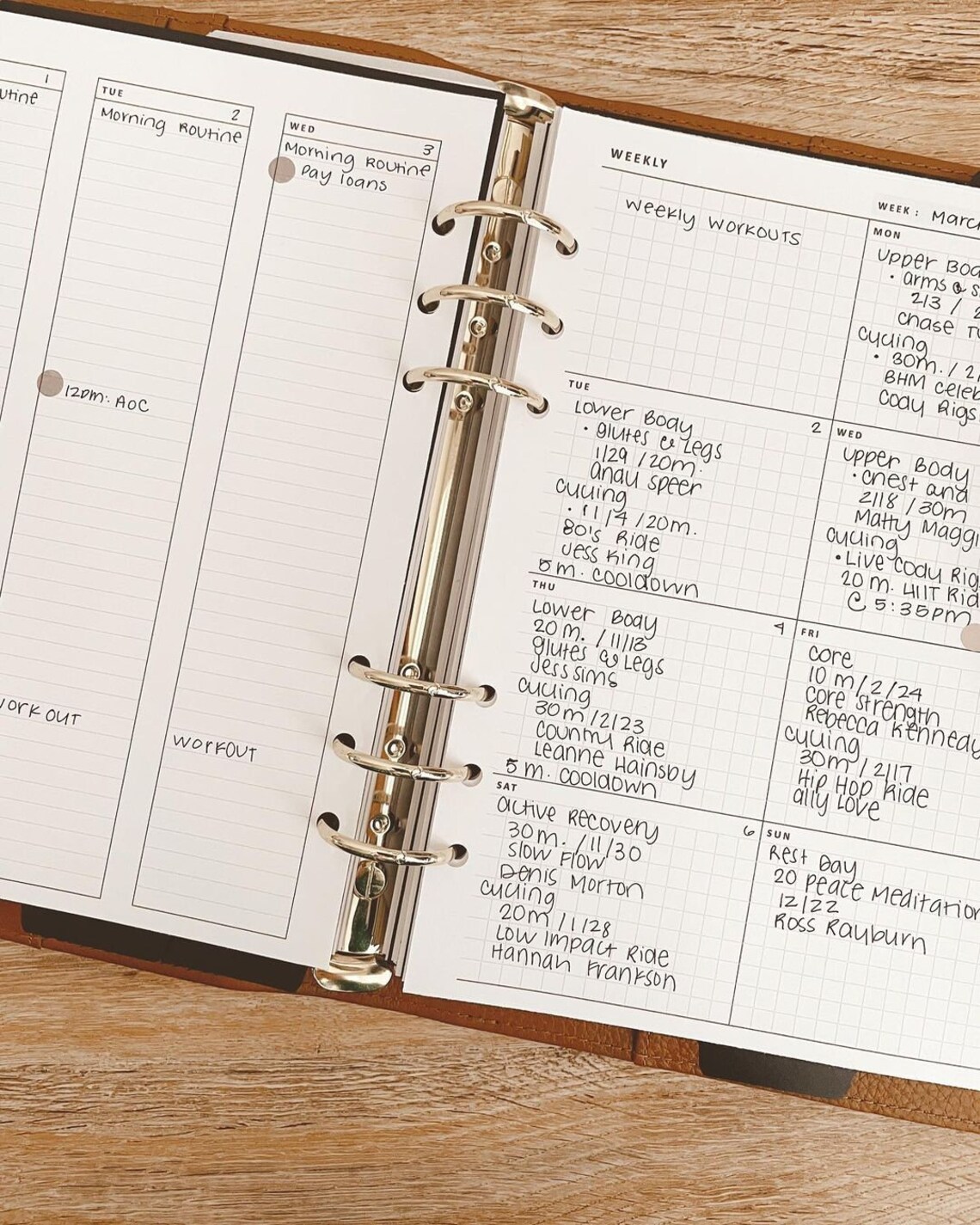 Vertical Weekly Planner 1.5 Inch Column A5 Planner Insert EC Etsy