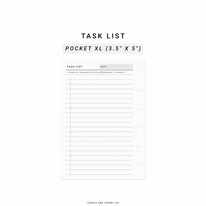 Printable to Do List Pocket XL Daily to Do List Printable - Etsy