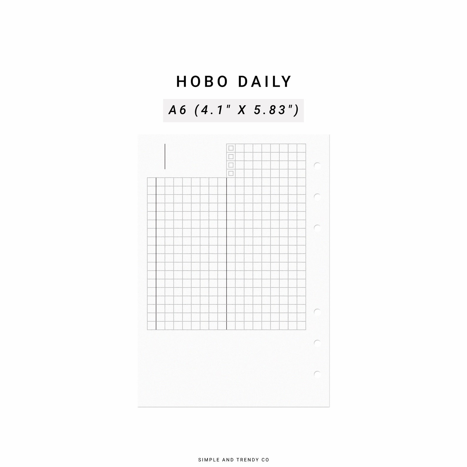 Hobonichi Daily Planner Printable A6 Inserts Daily Inserts - Etsy