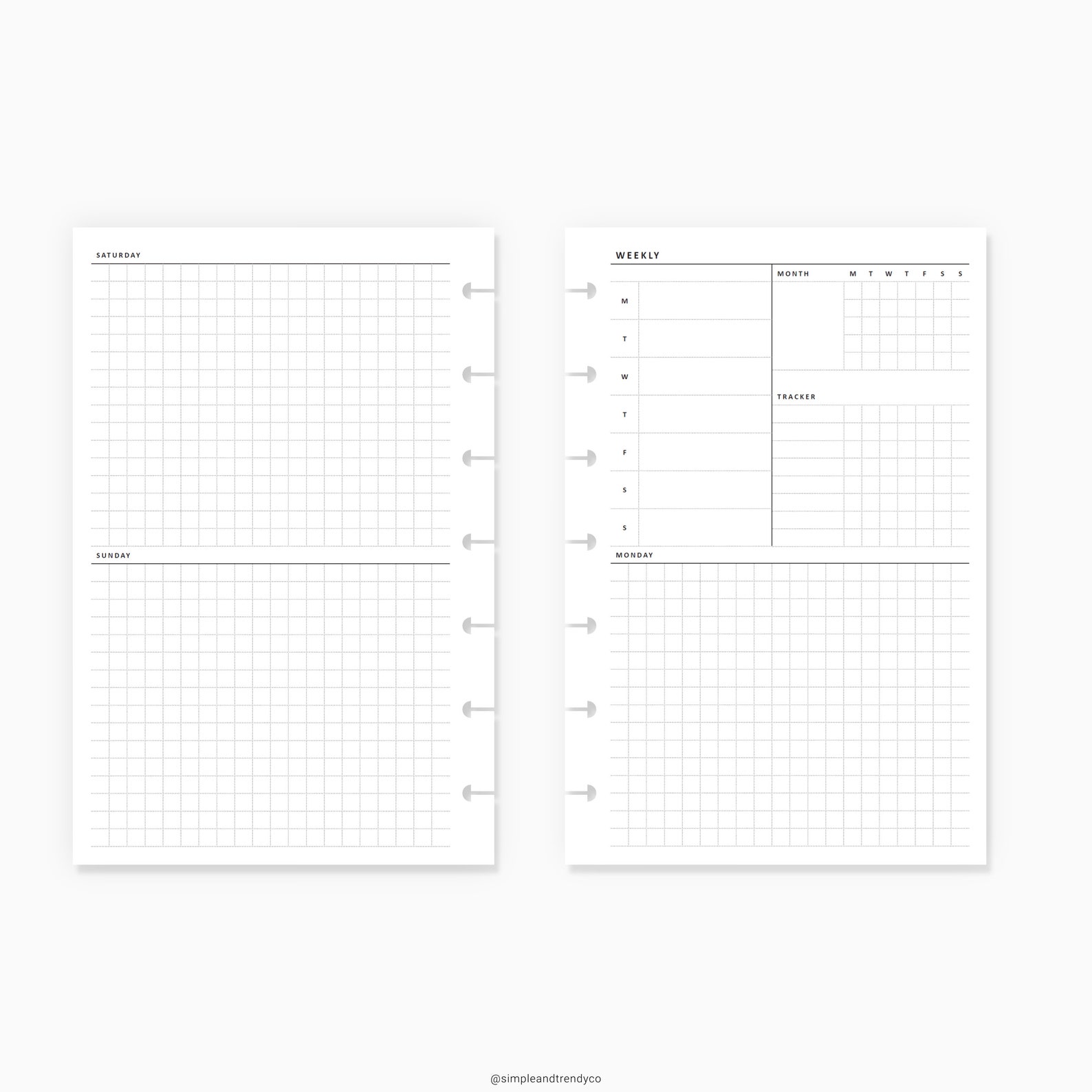 Undated Weekly Planner Printable Happy Planner Mini Weekly | Etsy