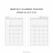 Monthly Planner Printable Pocket XL Size, Undated Monthly Agenda ...