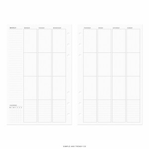 Weekly Planner Erin Condren Inserts Undated Printable Half Size Half ...