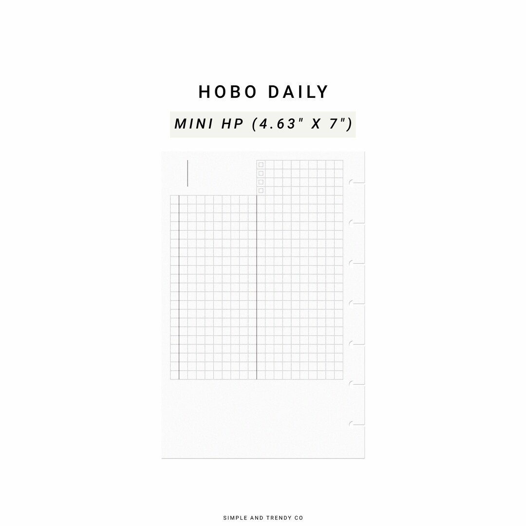 Hobonichi Daily Planner Printable Happy Planner Mini, Daily Inserts ...