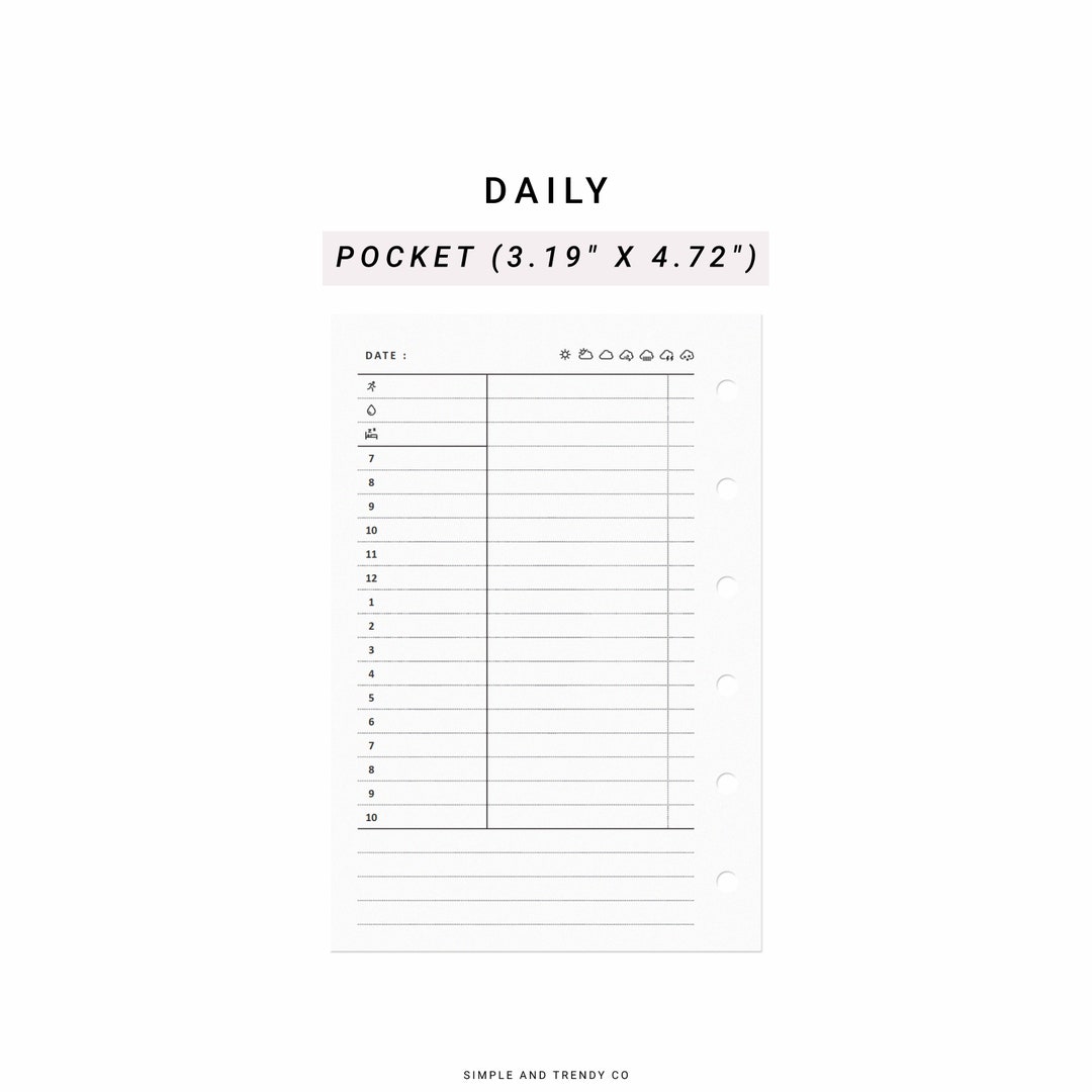 daily-schedule-daily-to-do-pocket-size-etsy