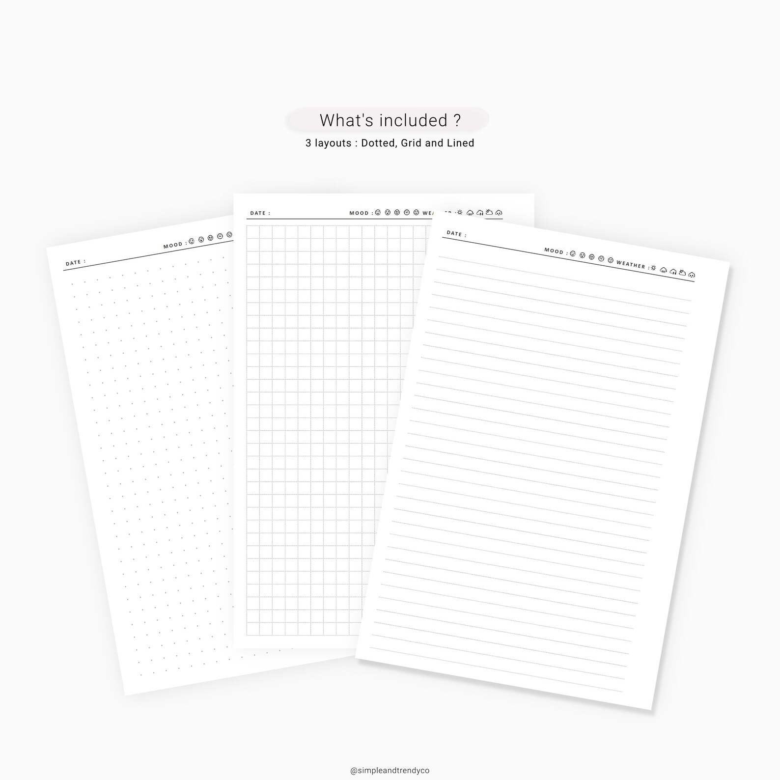 Printable Diary Pages Travel Journal Happy Planner Mini | Etsy