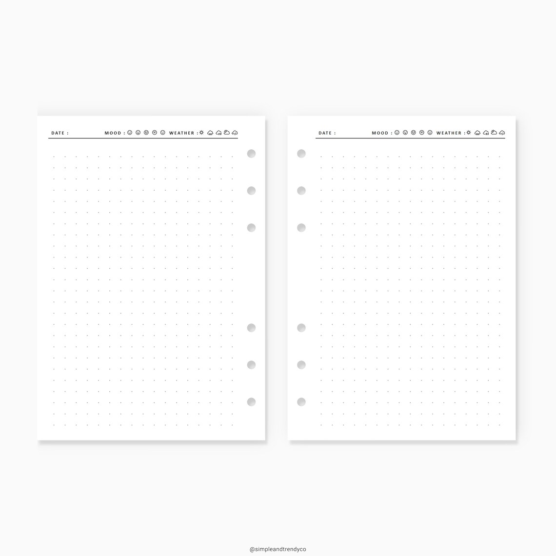 Printable Diary Pages Travel Journal A6 Inserts Writing | Etsy
