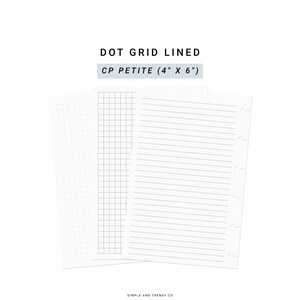 Dot Grid Lined Paper CP Petite, Printable Writing Paper Blank Notes ...
