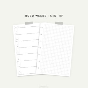 Undated Hobo Weeks Printable Happy Planner Mini Weekly | Etsy