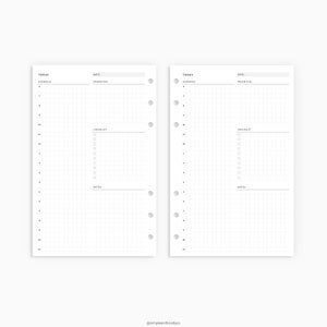 Daily Planner Printable Half Size Half Letter Inserts Daily | Etsy
