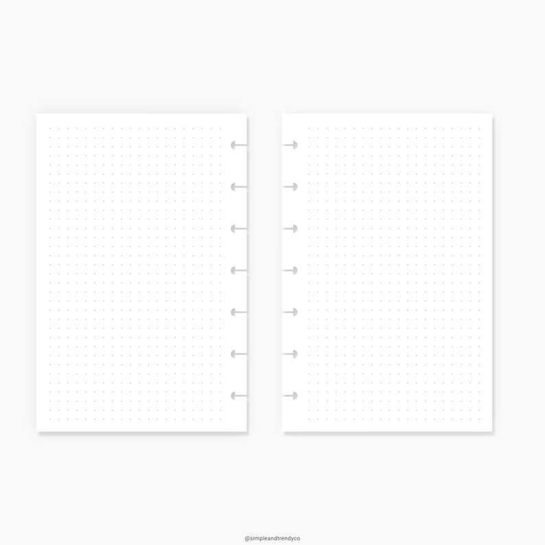 Dot Grid Lined Paper Happy Planner Mini Printable Writing Etsy