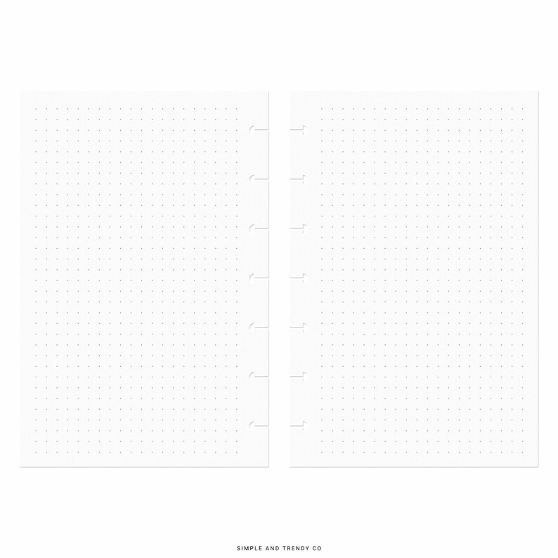 Dot Grid Lined Paper Happy Planner Mini Printable Writing Etsy