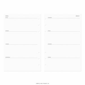 Weekly Planner Printable Half Size Half Letter Inserts Weekly - Etsy