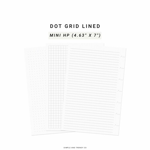 Dot Grid Lined Paper Happy Planner Mini Printable Writing - Etsy