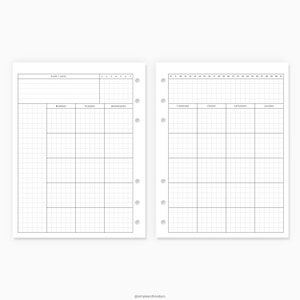 Monthly Planner Printable B6 Inserts Undated Monthly Agenda | Etsy