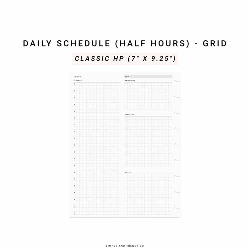 Daily Planner Printable Happy Planner Classic Daily Planners - Etsy