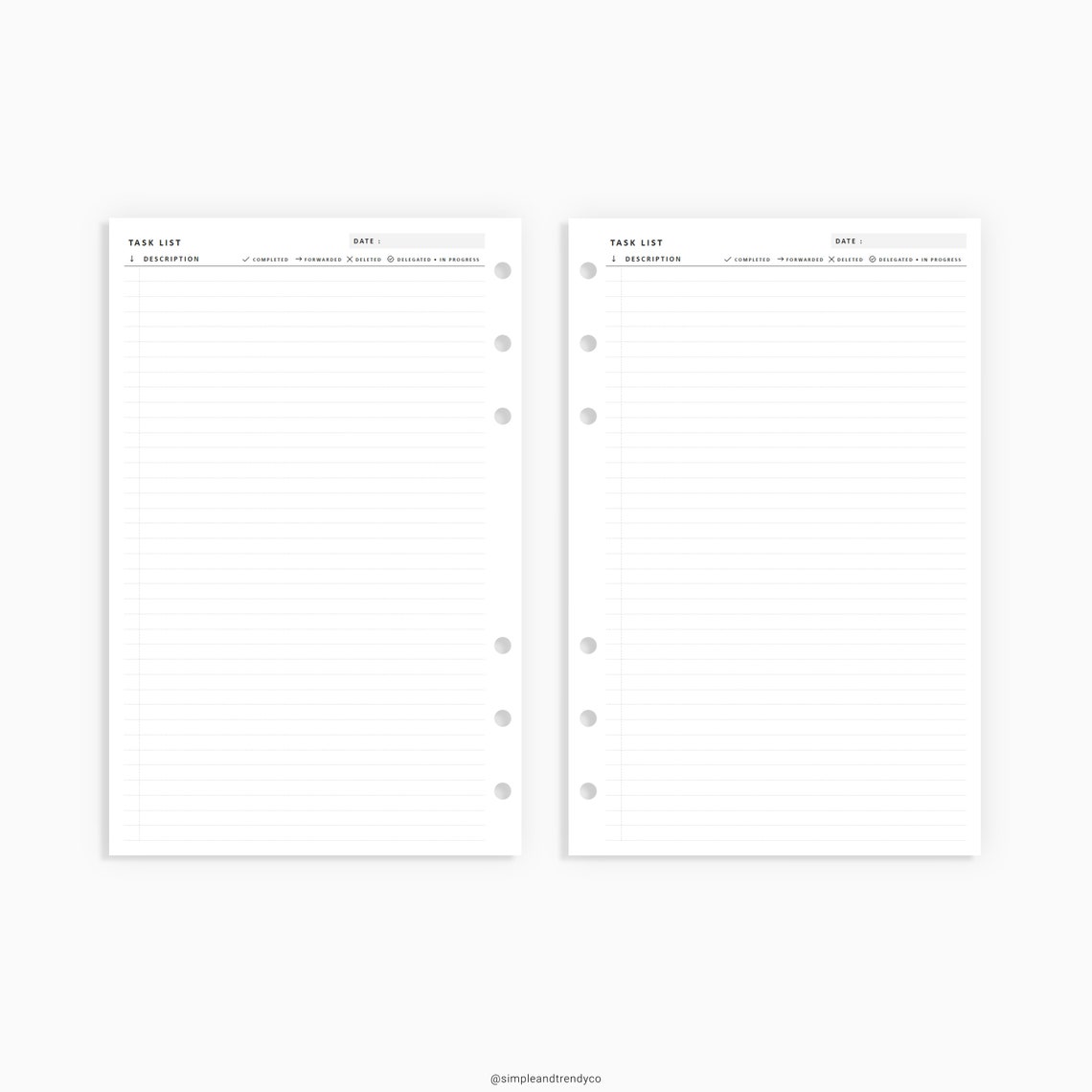 Printable to Do List Half Size Half Letter Inserts Daily to | Etsy