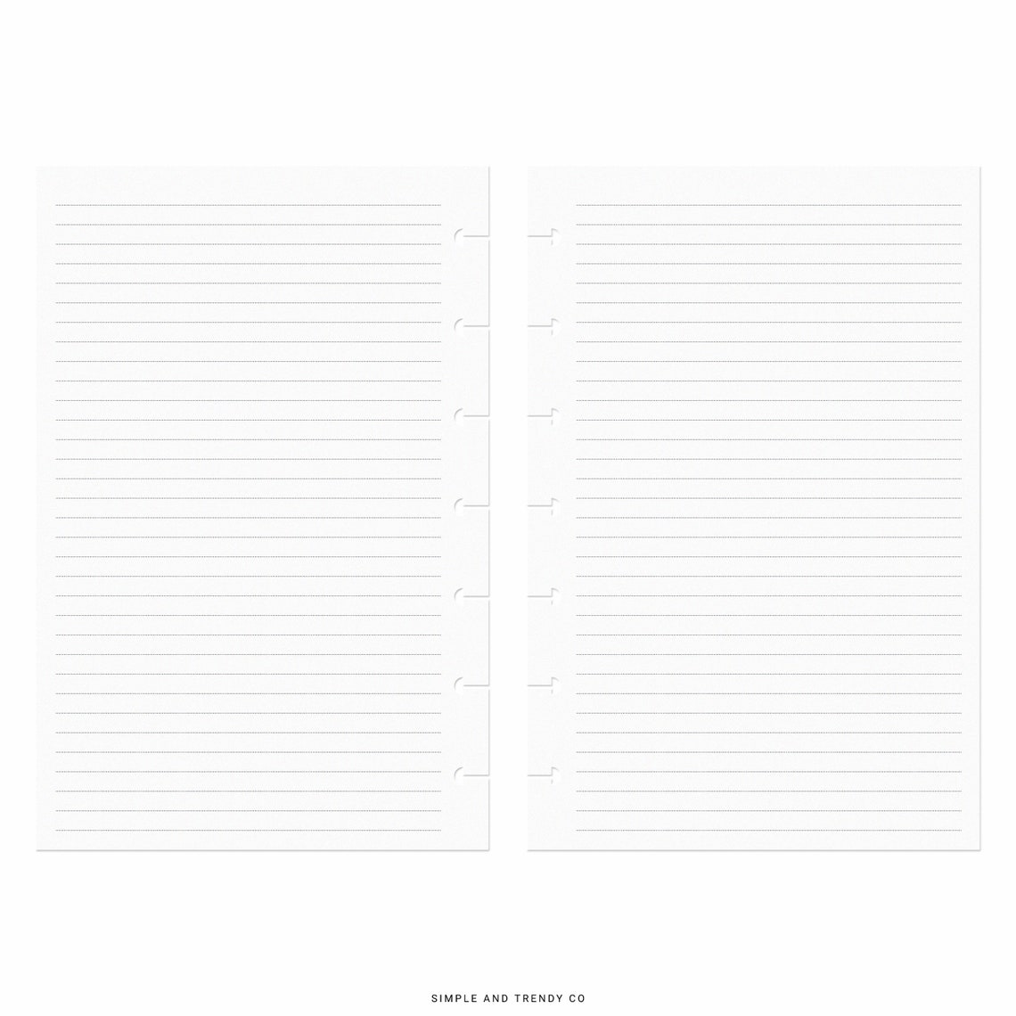 Dot Grid Lined Paper Happy Planner Mini Printable Writing Etsy