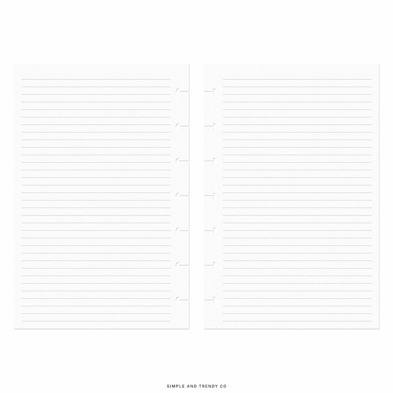 Dot Grid Lined Paper Happy Planner Mini Printable Writing Etsy