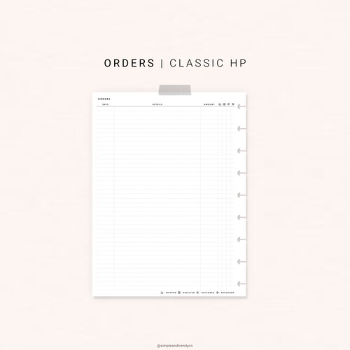 Monthly Tracker Printable Happy Planner Classic Skin Care | Etsy