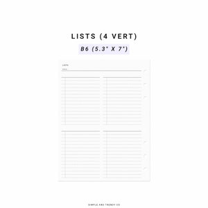 To Do List B6 Inserts, Lista de compras, Lista de deseos Lista de deseos, Lista de inserción de lista, Lista de regalos para comprar, Rastreador de listas