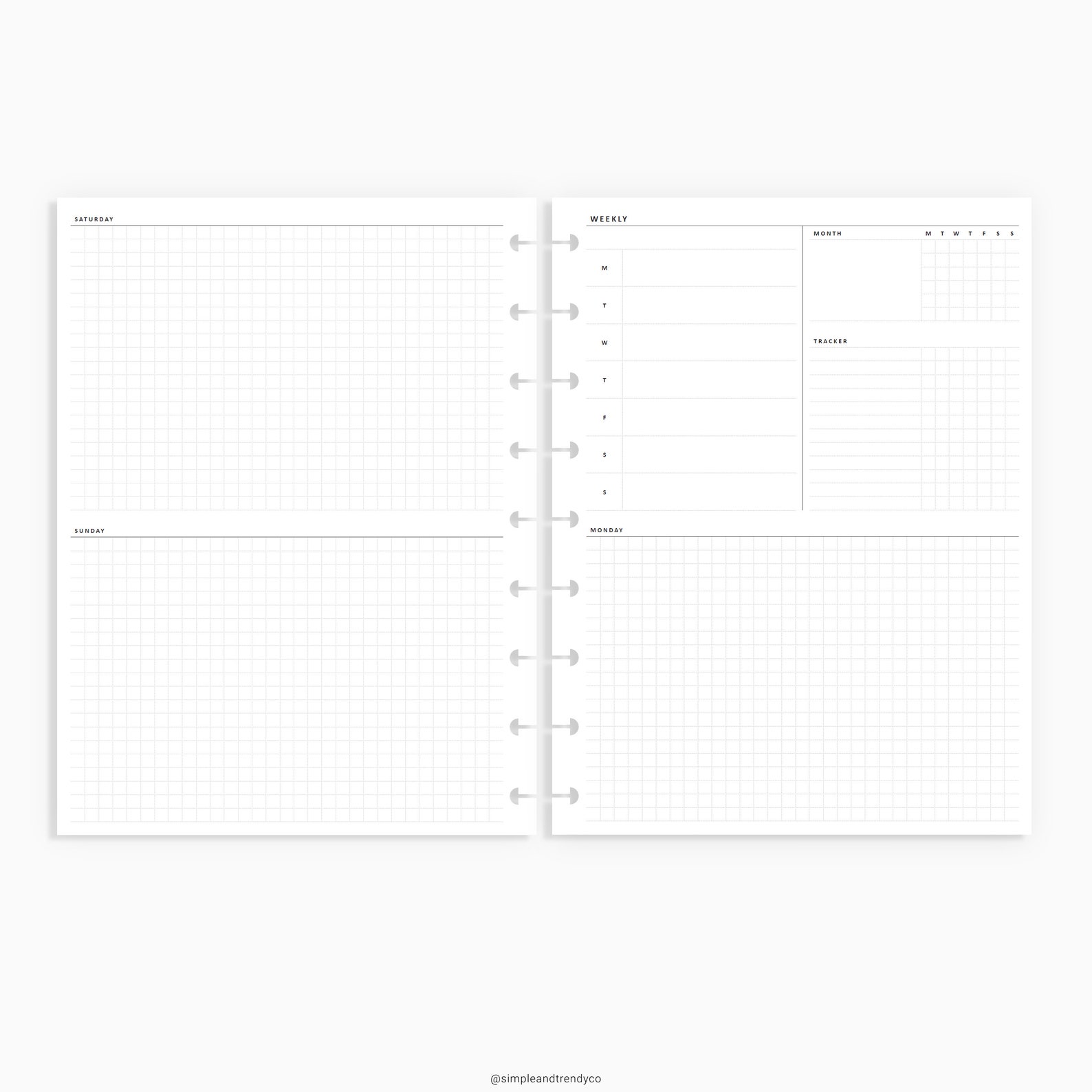 Undated Weekly Planner Printable Happy Planner Classic Weekly | Etsy