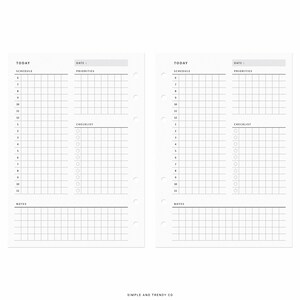 Daily Planner Printable A6 Inserts, Daily Planners and Organizers ...