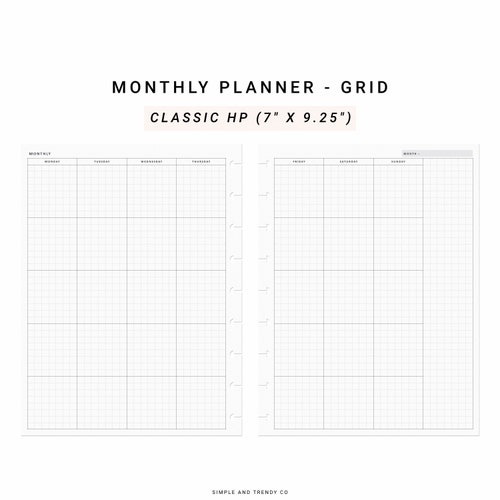 Monthly Habit Tracker Printable Undated Happy Planner Classic - Etsy