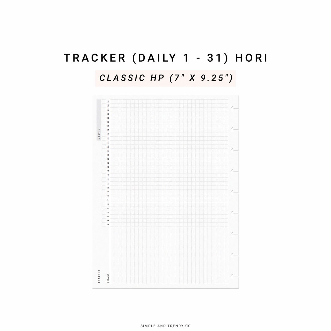 Monthly Goal Tracker, Habit Tracker Happy Planner Classic, Printable Habit Plan, Fitness Tracker