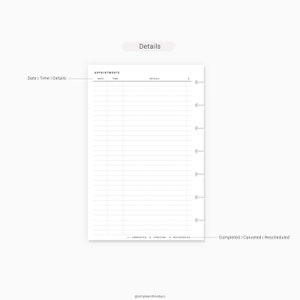 Appointments Happy Planner Mini Appointment Printable | Etsy