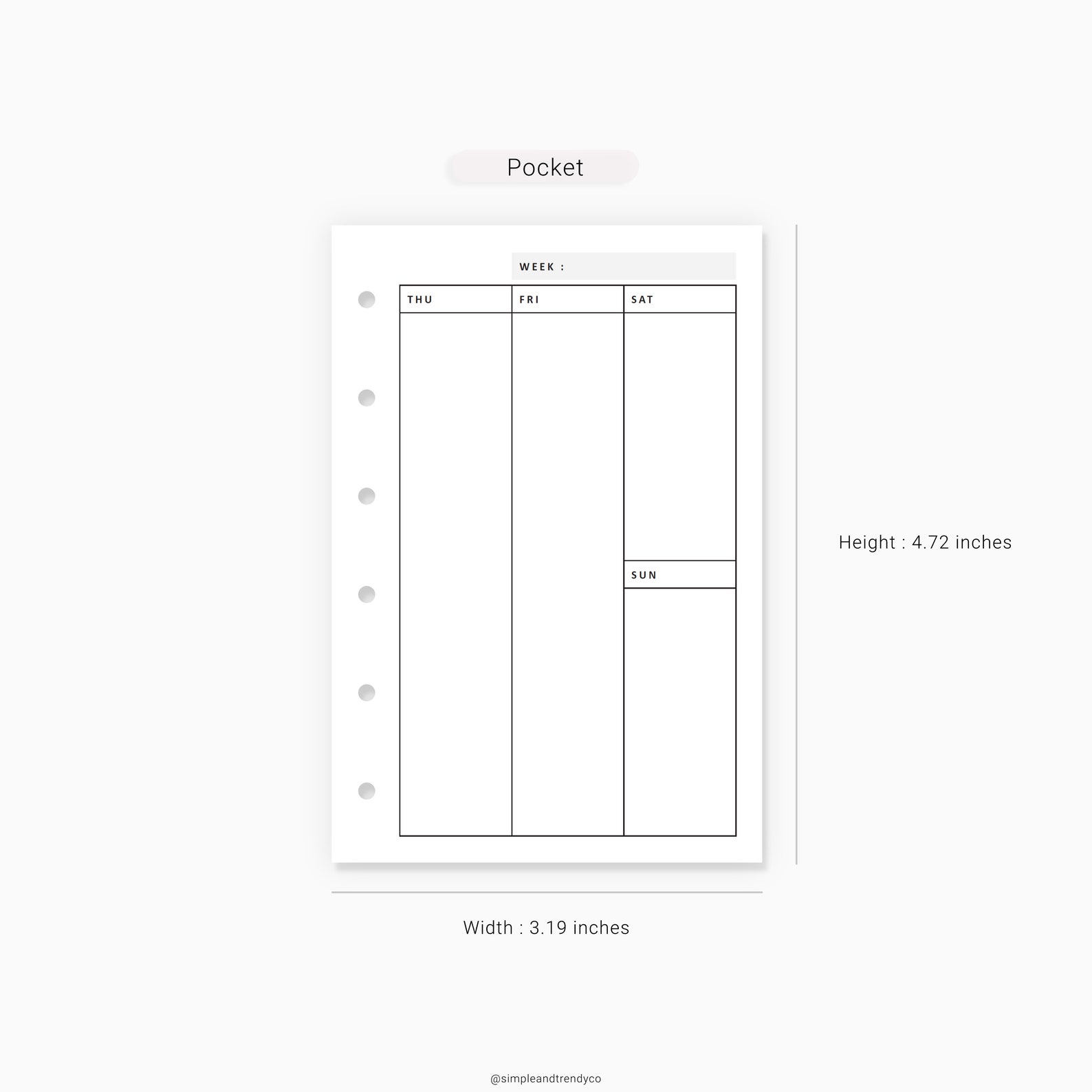 vertical-weekly-planner-pocket-size-weekly-agenda-wo2p-etsy
