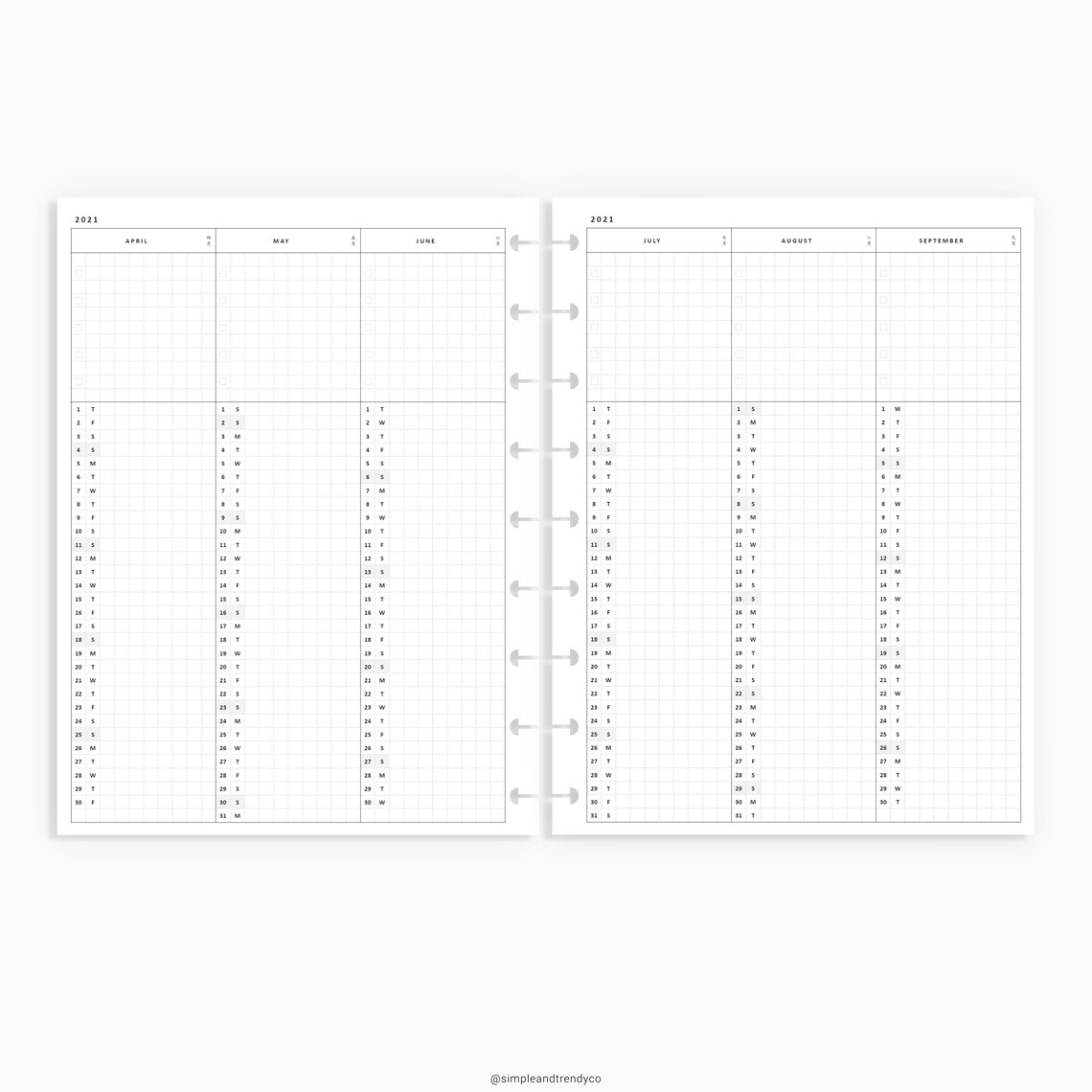 Hobonichi Planner 2021 Printable Happy Planner Classic | Etsy