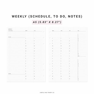 A5 Student Planner Printable Study Planner School Planner - Etsy Canada