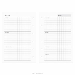 Weekly Planner Printable Pocket Size, Weekly to Do Checklist, Weekly Agenda Template - Etsy