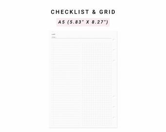 To Do List Printable A5 Planner Inserts, Grocery List, Travel Checklist, Planner Checklist, Shopping List, Vacation Checklist