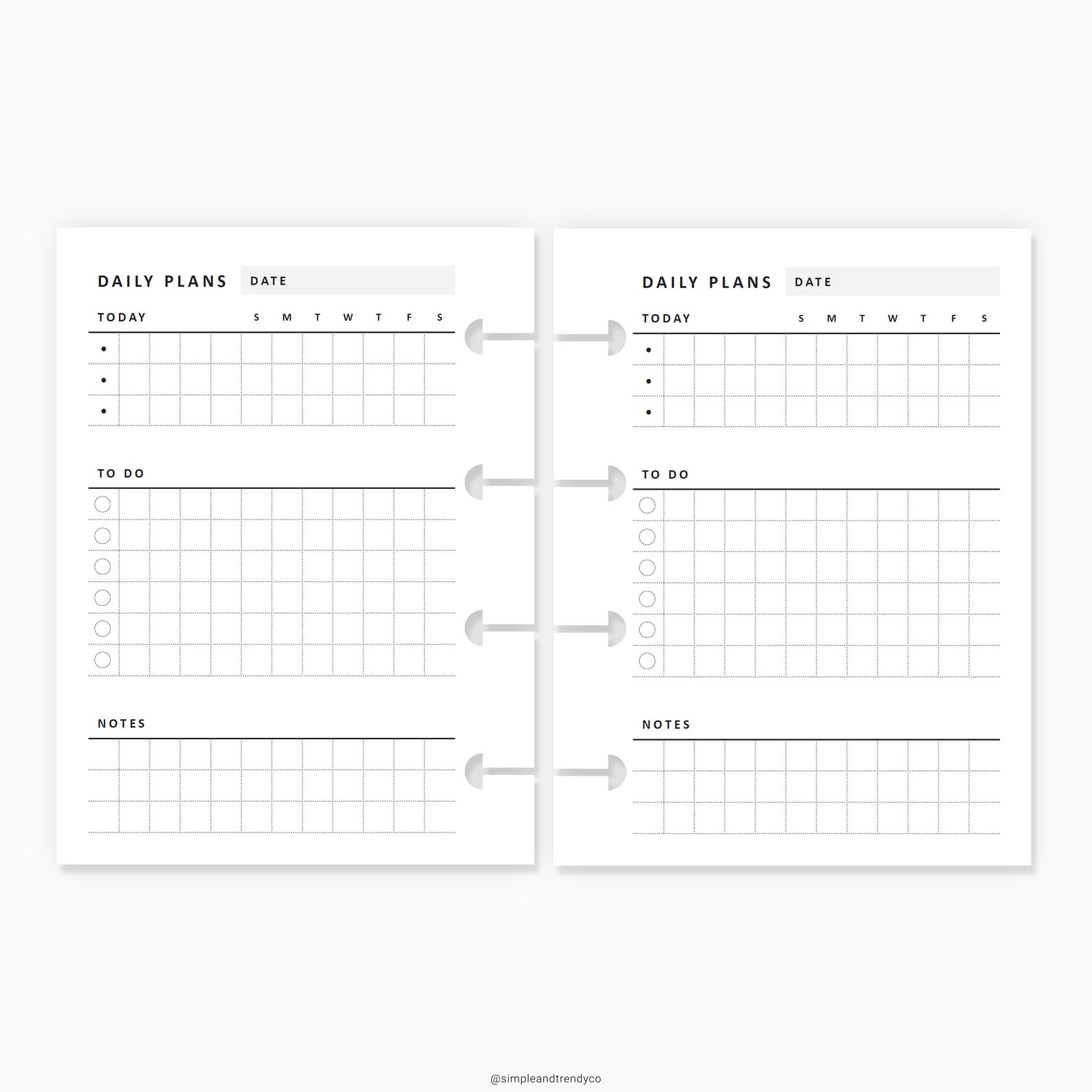 Daily Planner Printable Micro Happy Planner Daily Organizer | Etsy